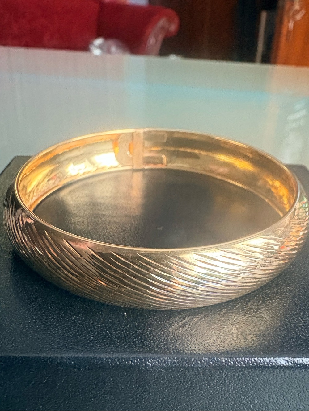.925 Lirm Rose Gold Plated Bangle Bracelet